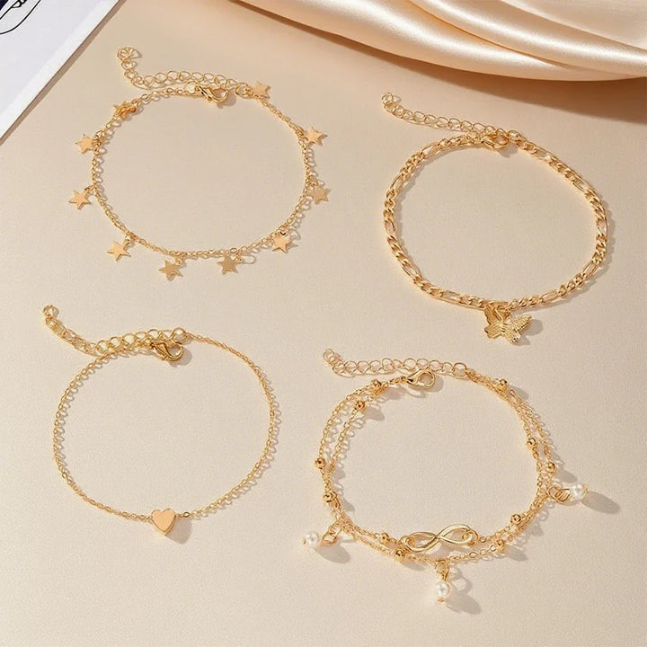 Butterfly Dreams Pearl Ankle Set