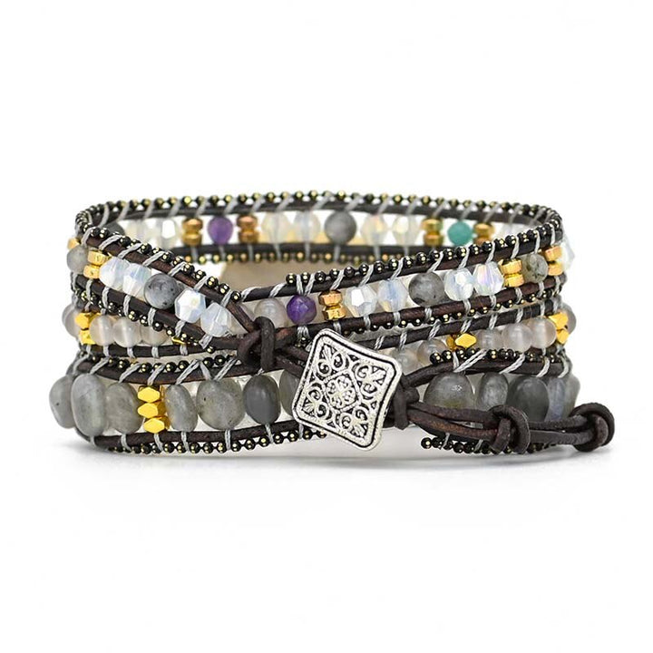 Labradorite Protection Wrap Bracelet