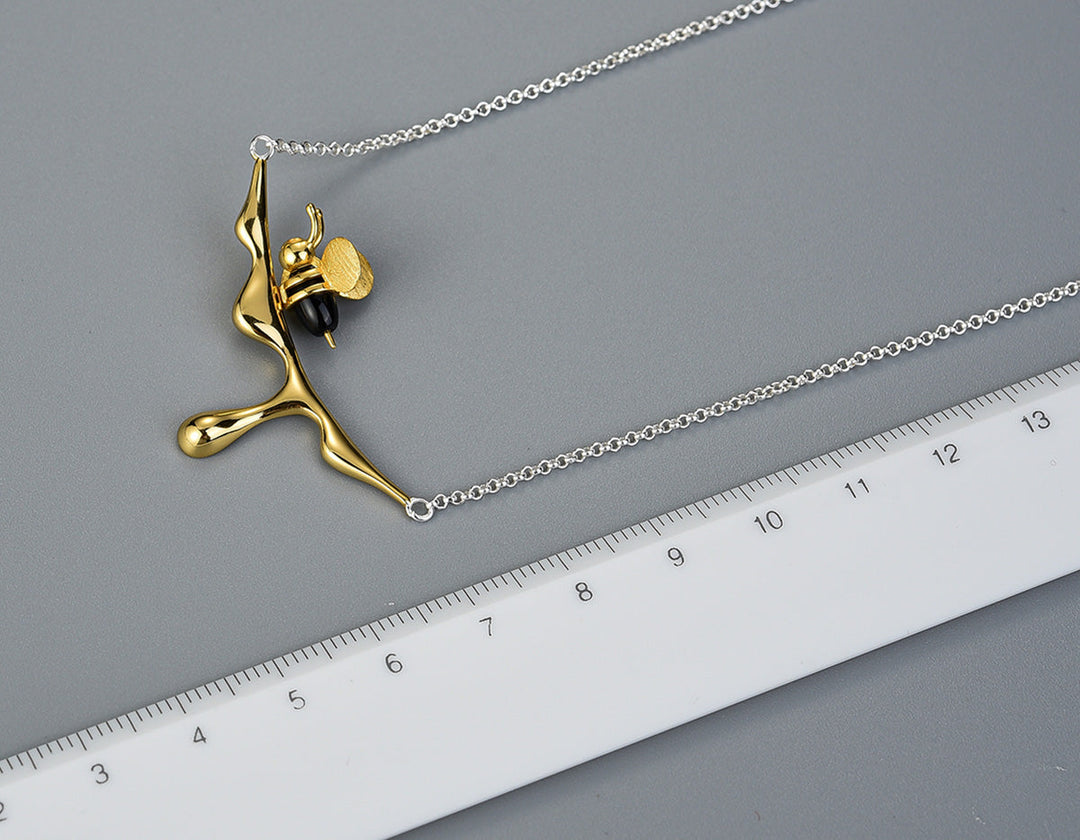 Dripping Honey &amp; Bee Necklace